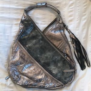 Metallic botkier shoulder bag
